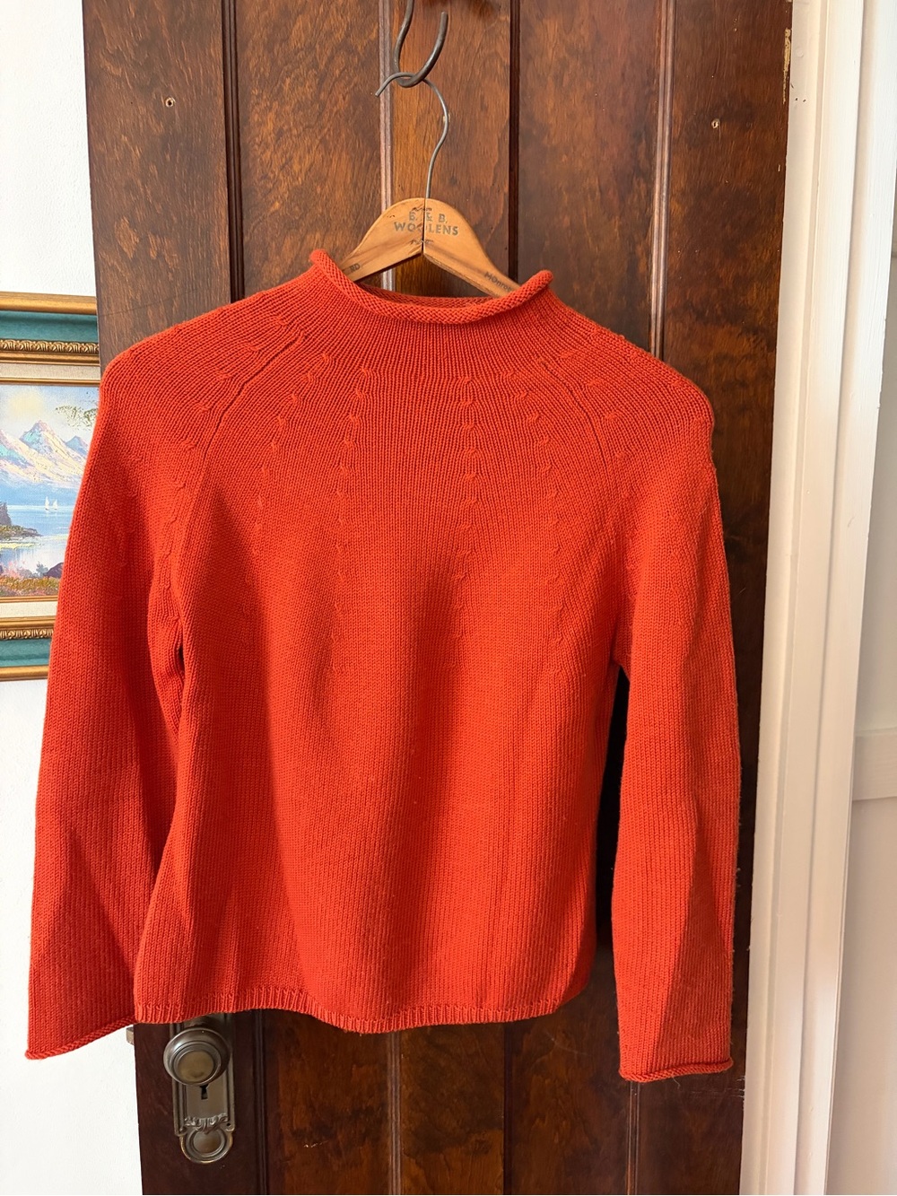 100% Wool Rollneck Pumpkin Sweater